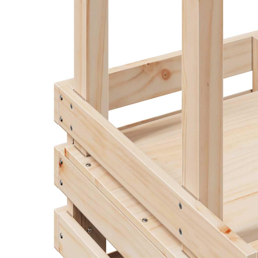 vidaXL Table de Bar d'extérieur et Toit 112,5x57x195,5 cm Bois Massif