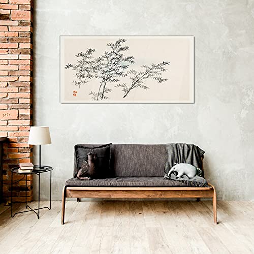 Verre trempé de sécurité 100x50cm impression haute définition branches