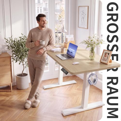 WALKINGDESK Höhenverstellbarer Schreibtisch 120 x 60 cm, Eiche – Ansicht 3