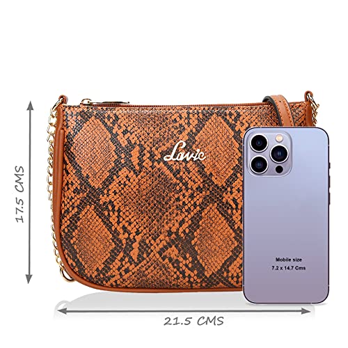 Image of Lavie Women's Pyth Keg Textured Sling Bag | Ladies Purse Handbag