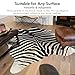 Tumbleweed Velvet Black, Ivory & Beige Synthetic Zebra Rug - Luxurious Zebra Print Rug for Versatile Decor - Zebra Rug Ideal for Living Rooms & Bedrooms - Medium 5' x 7'
