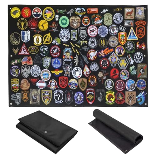 Patch scratch Militaire, Tableau Scratch Pour Ecusson, Panneau scratch Avec œIllets, Pliable...