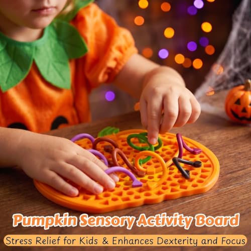 Halloween Fidget Toys Pumpkin Sensory Activity Board for Kids - image 2