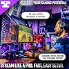 Live Video Streaming Kit (Deluxe)-for Video Call, Gaming, Podcast, YouTube, Content Creation- Includes 2k 60 FPS Webcam, Professional Cardioid Microphone, and LED Flat Light for Android/MAC/Windows #4