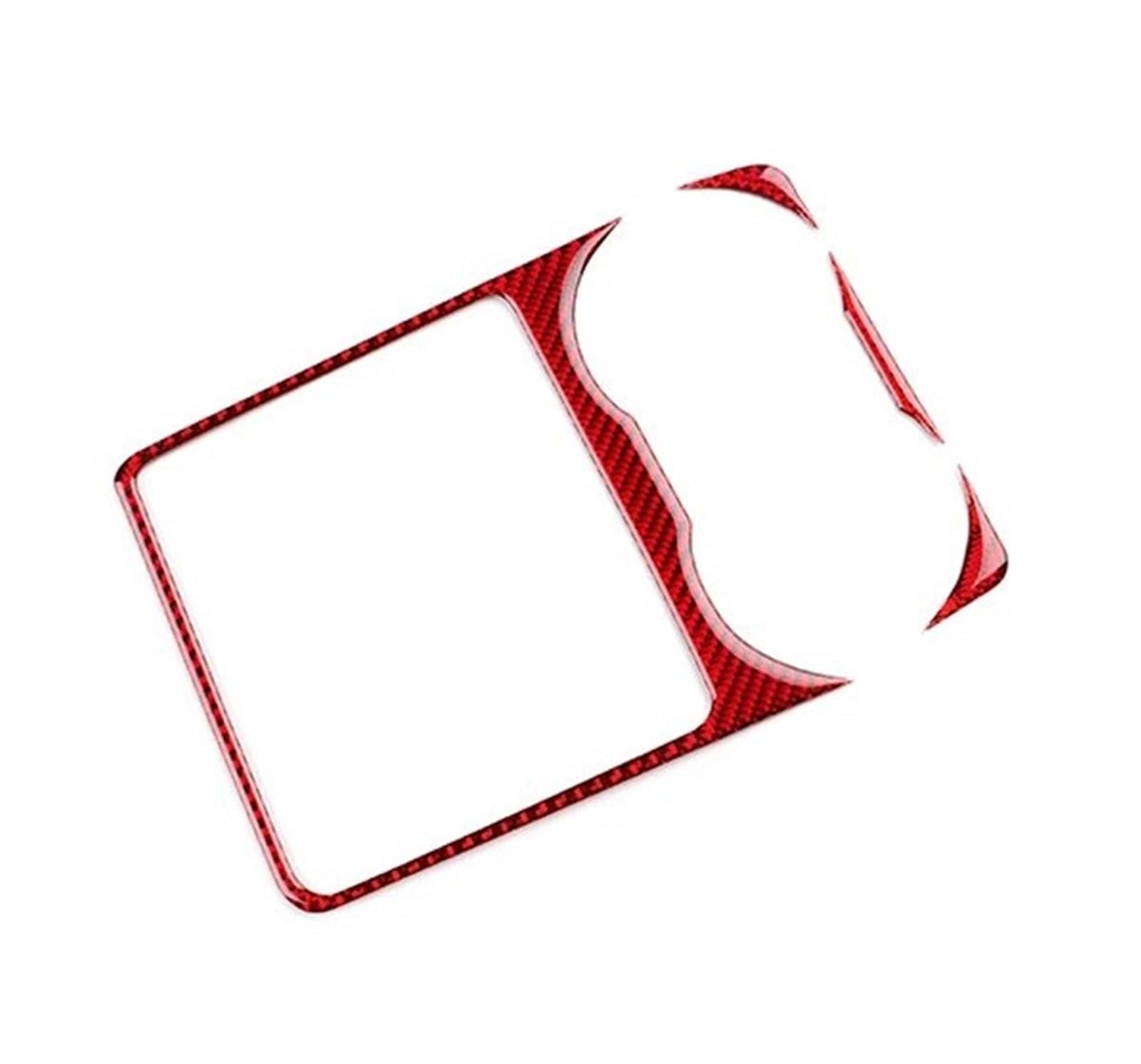 Trim Sticker Accessories Real Soft Carbon Fiber Sticker LHD RHD Car Water Cup Holder Panel Trim for Seat for Leon 2017 2018 2019 Car Interior Decoration(for LHD RHD Red)