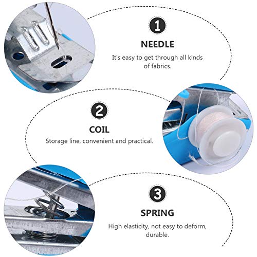 TEHAUX 4 Stuks Zak Naaimachine Kleine Naaimachine Reparatie Naaimachine Hechtmachine Voor Thuis Draadloze Naaimachine Naaien Gereedschap Huishouden Metaal - Image 4