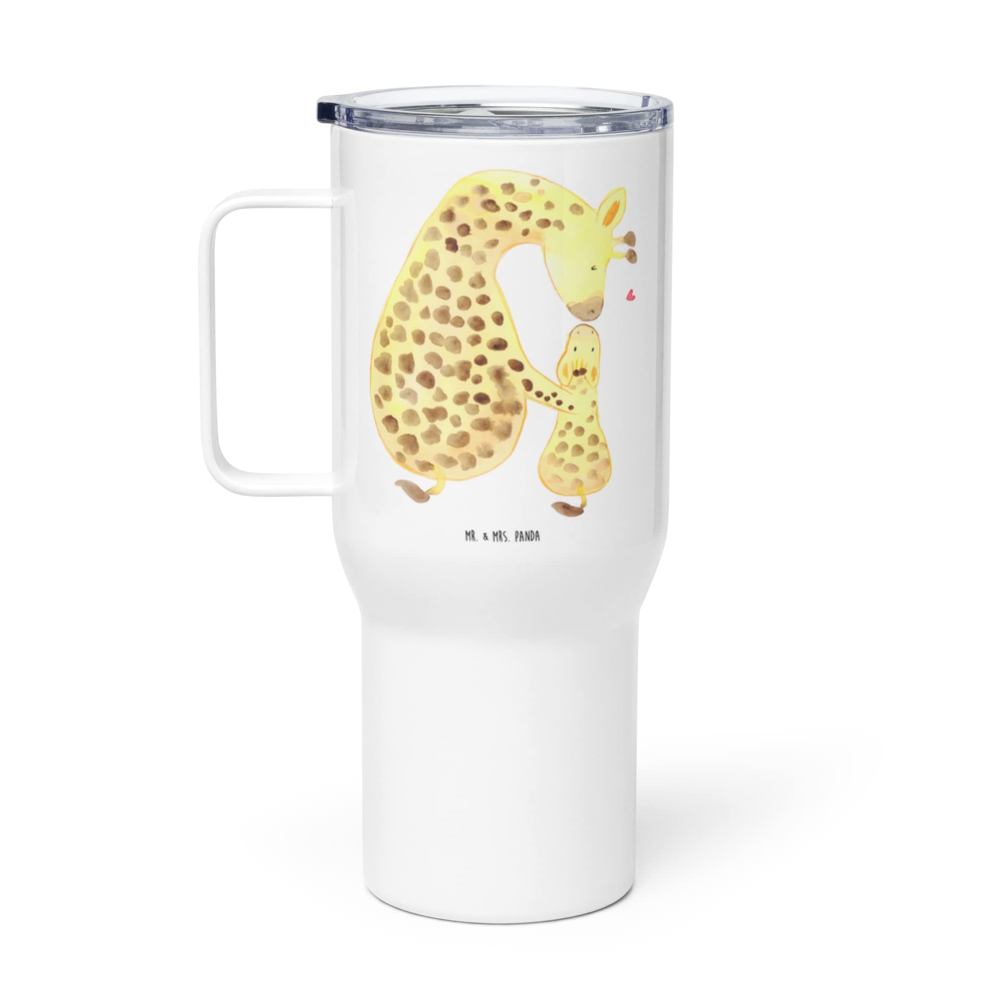 Mr. & Mrs. Panda thermosbecher Giraffe Kind - Geschenk, Teetasse, Sohn, Lieblingsmensch, Isolierbecher, Tochter, Mutter, Thermobecher, Mama, Afrika, Kaffee-to-go-Becher, Kaffee-Thermobecher