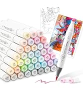 Ohuhu 筆タイプ 216色217本 イラストマーカー  筆・太字 アルコール Amazon | Ohuhu マーカーペン 筆タイプ 216色217本 プロ愛用 パステル