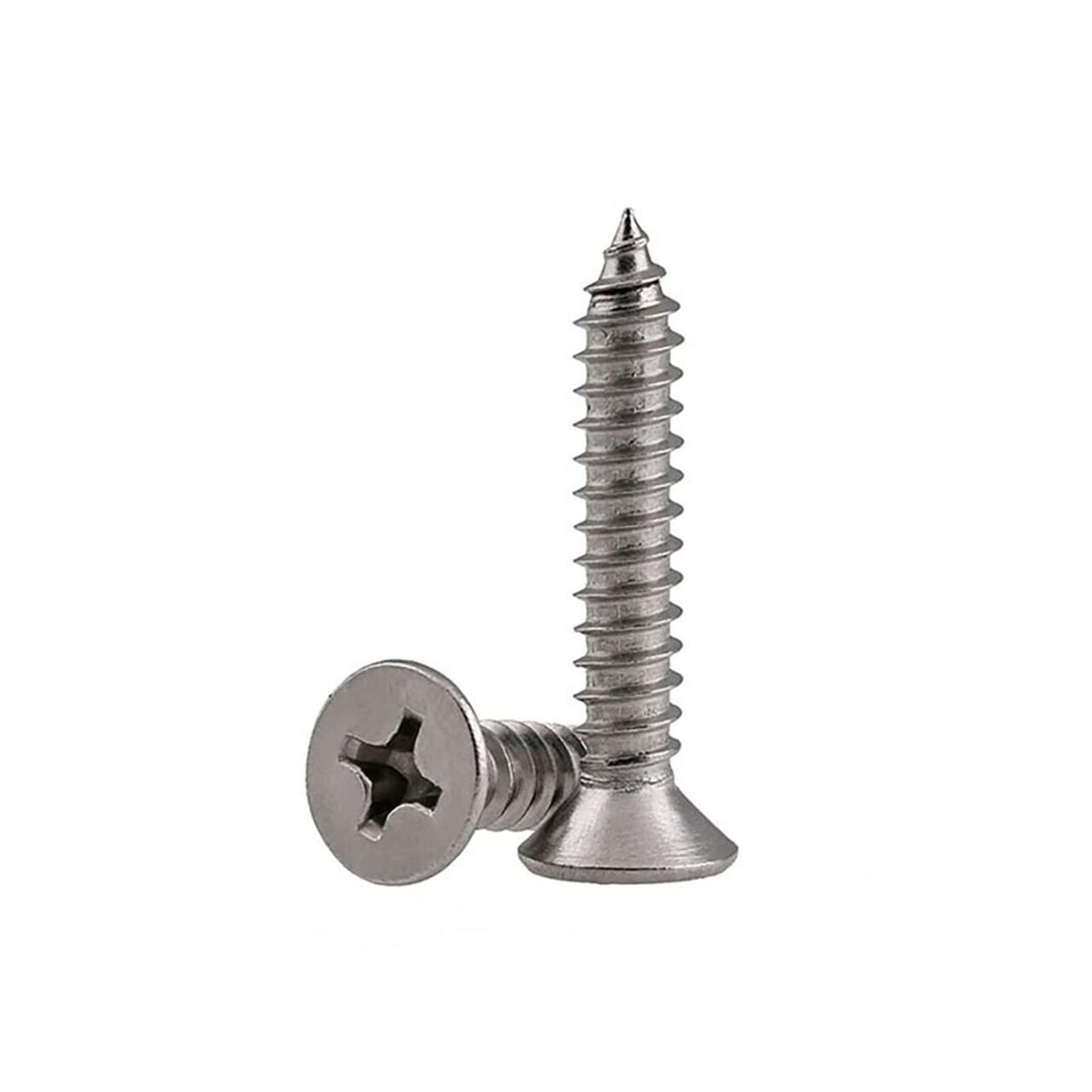 Wkręty do drewna Krzyż stuknięcie głowicy Cross Tapping M3-M8 304 A2 Płaska głowica ze stali nierdzewnej Stuknięciem śruby z drewna (Length : 140mm, Size : M4(20pcs))