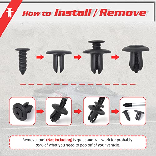 Image of OTUAYAUTO 20pcs Fender Liner Clips - Replacement for Ford, Kia, Hyundai Elantra, Genesis, Sonata, Hyundai Santa Fe, Mazda 3, Mazda 6 Bumper Retainer Clips, OEM# B092-51-833, MB-455-56143, MB455-56-143