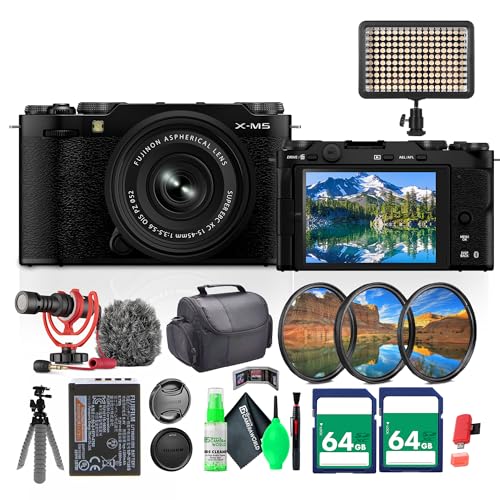 Fujifilm X-M5 Mirrorless Camera Bundle with Accessories