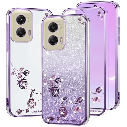Coque transparente Motorola G Stylus 2024 motif floral rose