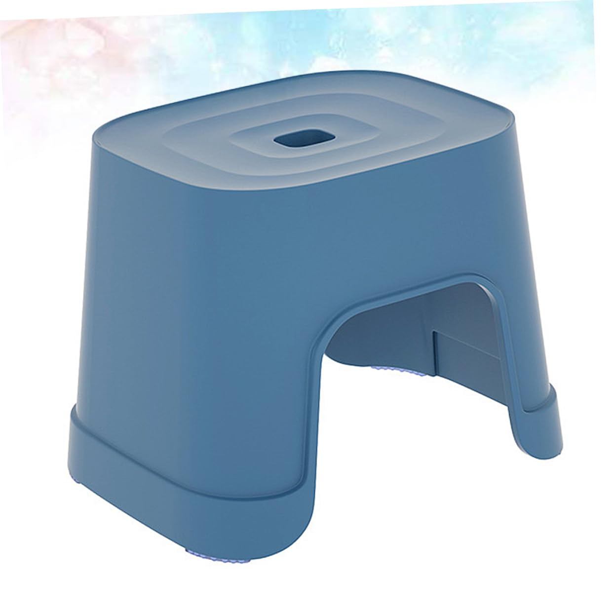 Homoyoyo Sgabello in Pp Antiscivolo, Leggero e Multiuso, Piccolo Sgabello da Bagno per Casa e Toilette, Blu