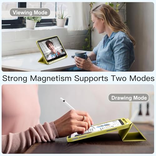 Image of ProElite Smart Case for iPad (A16) 11th /10th Generation (2025 /2022) [Auto Sleep /Wake Cover] [Left Side Pencil Holder] [Soft Flexible Case] Recoil Series - Yellow