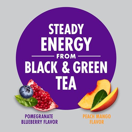 Image of V8 Energy Pomegranate Blueberry and Peach Mango Energy Drinks, 8 fl oz Can (24 Pack)
