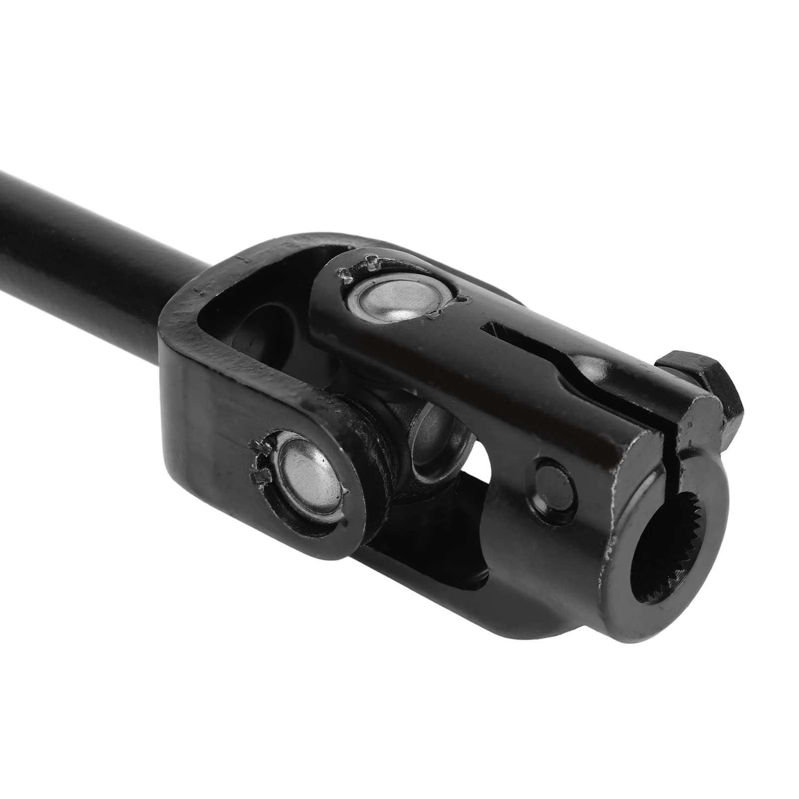 Albero del piantone dello sterzo, Albero del Fuso a snodo dello sterzo 30T Accoppiatore dell'albero dello sterzo 375mm Lega d'Acciaio per 110 125 150CC Fai da Te Go Kart Quad ATV