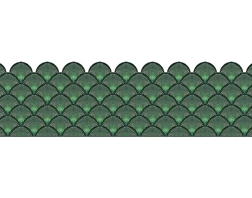 Image of WallDesign Green Matrix Shell - 2ft x 9.75 inch Waterproof Easy Clean Durable Vinyl Decorative Film for Kitchen Counter, Washbasin, Table, Wall, Cupboard