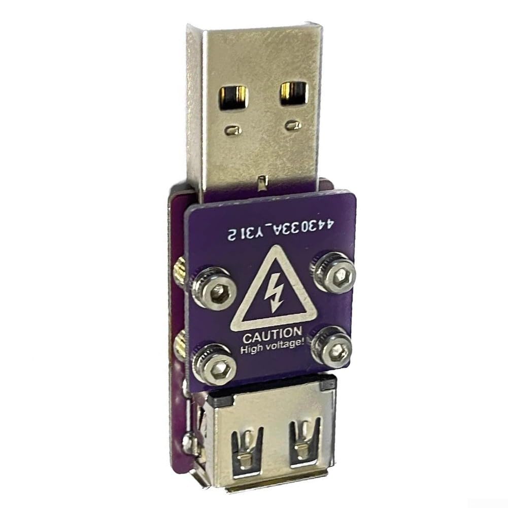 Testeur de tension USB V3 300 V - Protection contre les surtensions - Analyseur d'impulsion haute tension pour PC et appareil mobile - Test de force (testeur USB)