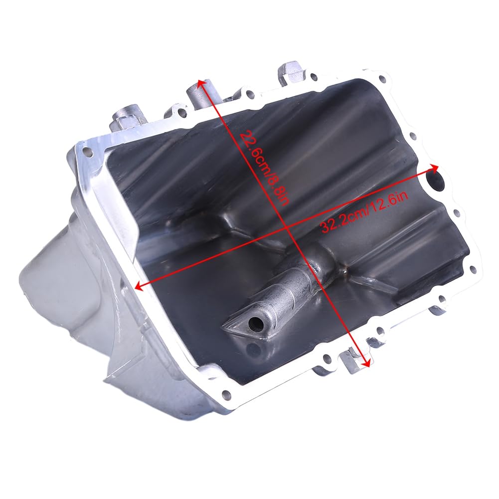 Vaschetta olio motore 1320100013 compatibile con Smart Fortwo Cabrio Coupe 451 1,0 l, alloggiamento ingranaggio, vaschetta olio, serbatoio in alluminio pressofuso