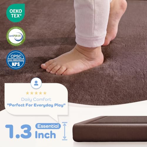 Image of 1.3 inch Thick Baby Play Mat for Floor,28x72 Bedside Rugs, Non-Slip