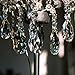 GOLDENHAITAI 10pcs 76mm Teardrop Chandelier Crystals, Clear Crystal Chandelier Prisms Pendants Parts Connected Glass Octagon Beads Hanging Garland Decoration