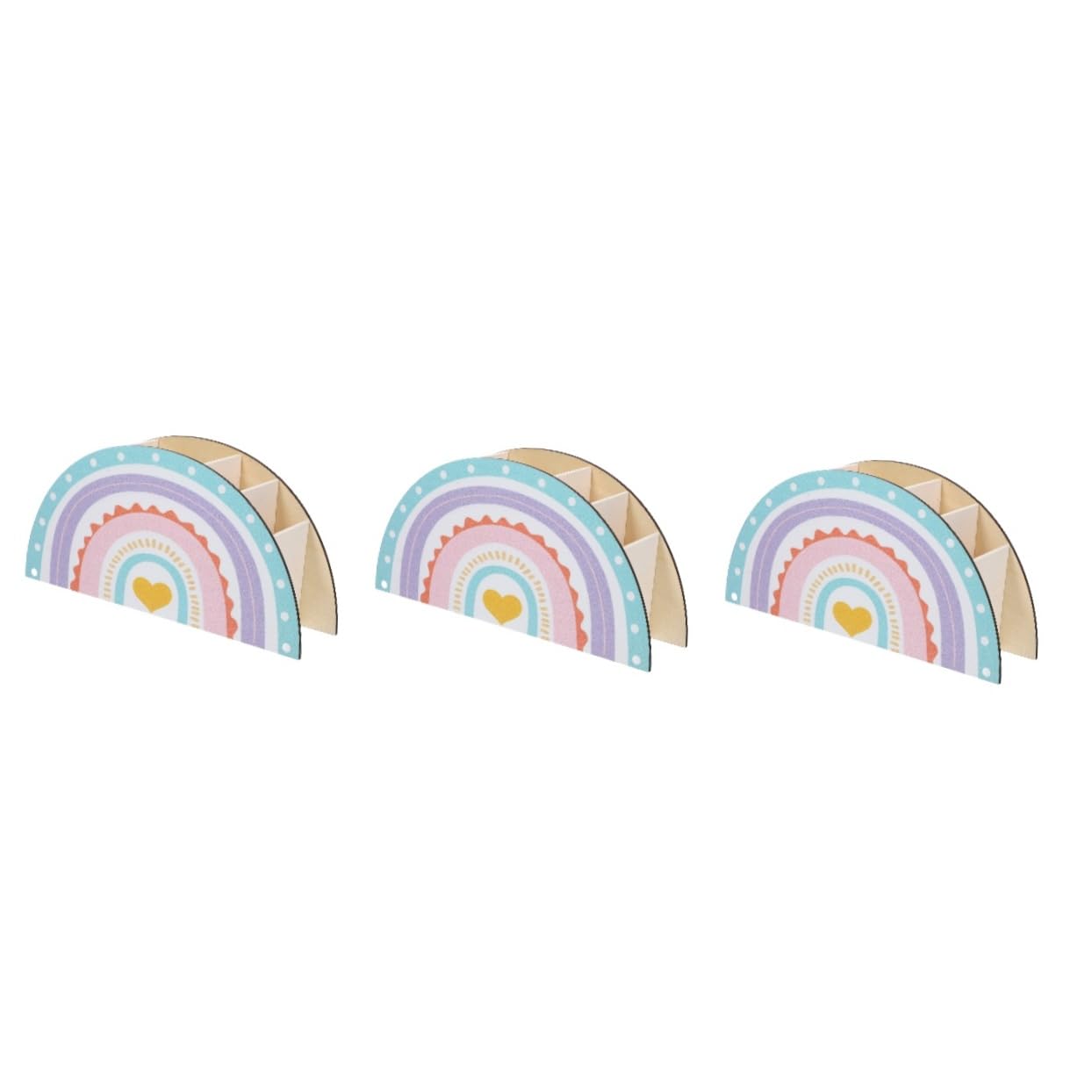 SHINEOFI 3piezas Portalápices De Madera Decorativo Diseño De Para Escritorio Organizador De Escritorio De Madera Para Almacenamiento De Material Escolar Para Profesores y