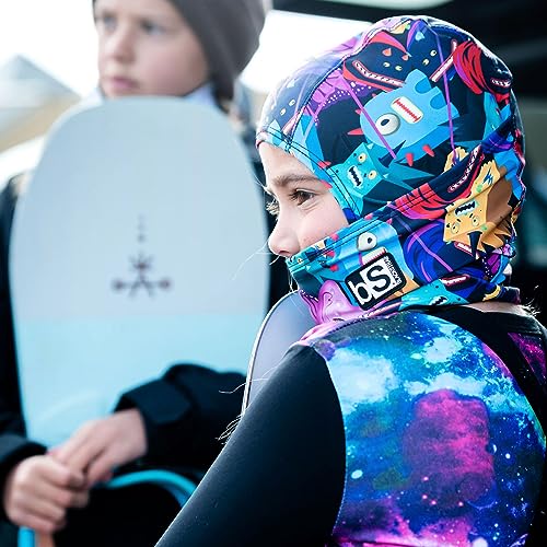 Image of BLACKSTRAP Kids' Hood ExoHinge Balaclava Ski Mask, Helmet Compatible, Keeps Kids Comfortable and Warm