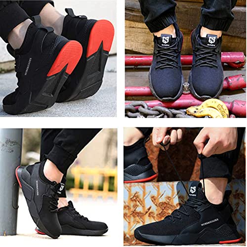 Image of SUADEX Steel Toe Shoes for Men Women Indestructible Steel Toe Sneakers Lightweight Work Safety Shoes Puncture Proof Composite Toe