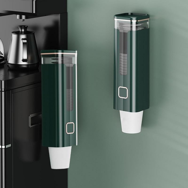TiStm Cup Dispenser Cup Holder Disposable Paper Cup Dispenser Wall Mounted Mouthwash Cup Holder Glasses Dispenser for Dining Rooms Bathrooms for Home Office Stands