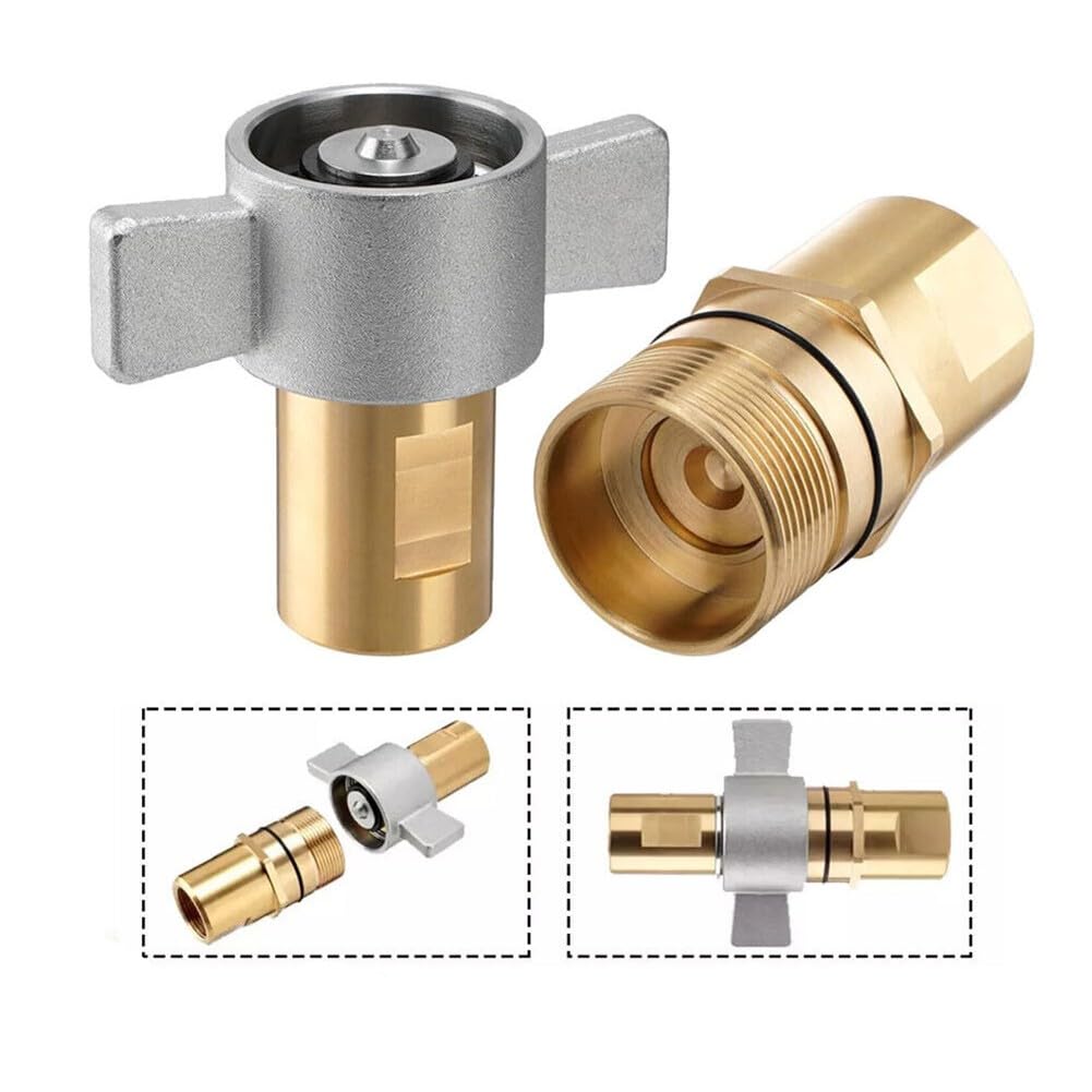 Juego de acopladores hidráulicos de desconexión rápida de rosca de latón NPT de 1 pulgada, conector de alta presión de 3000 PSI para remolque volquete y equipo de pozo de petróleo