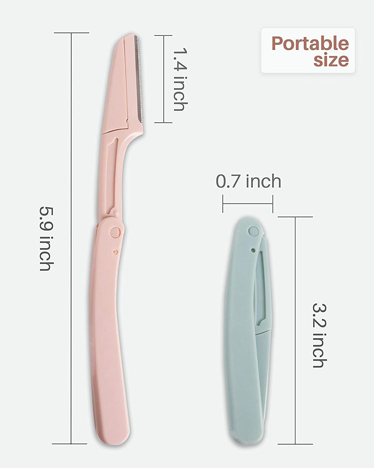 Eyebrow Razor for Women,15 Pcs Foldable Face Razors for Women and Men for Shaving & Exfoliating For Face, Lips & Eyebrows