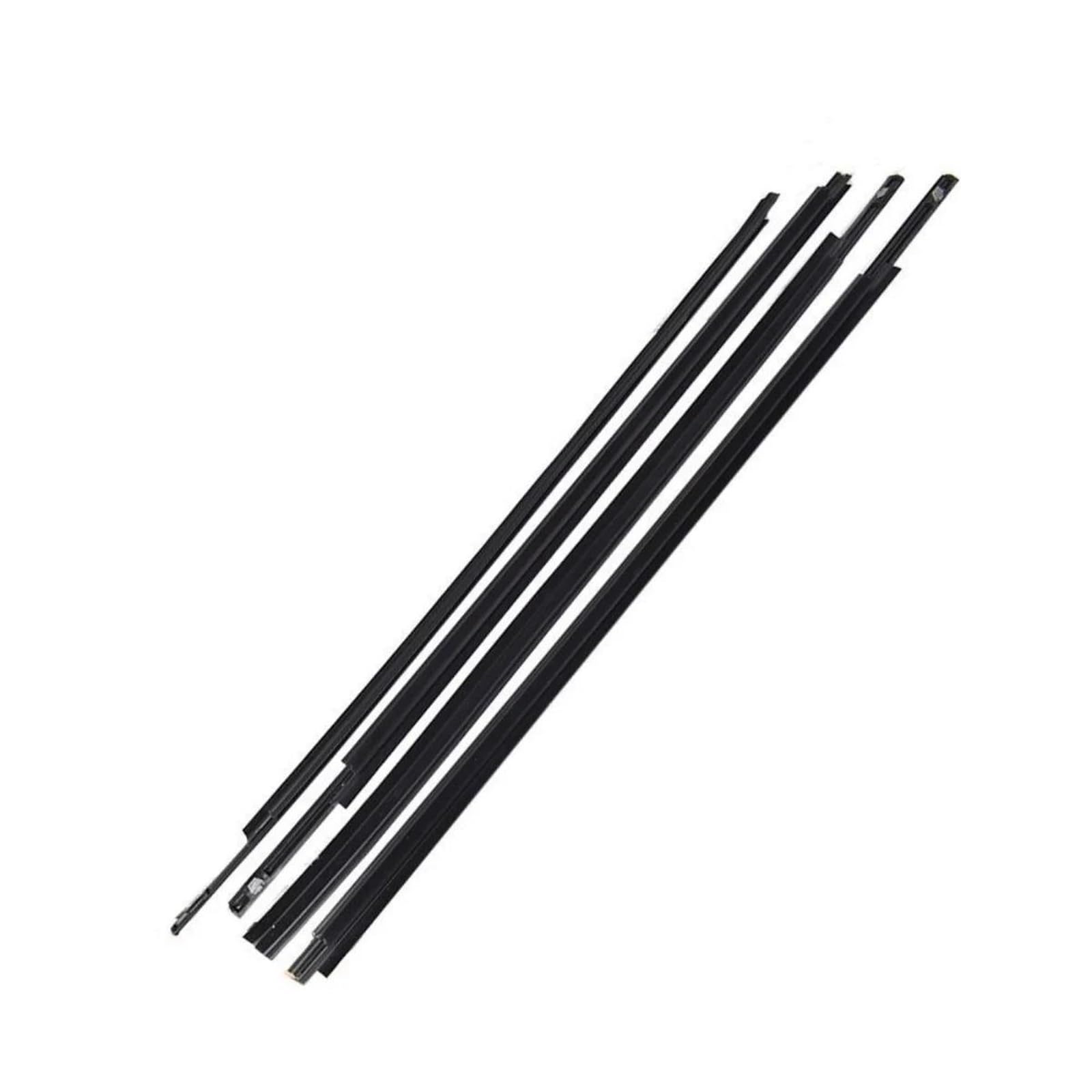 Trfbd One Color 4Pcs Outdoor Car Window Weatherstrip Black For Toyota For Sequoia For Tundra 2007-2018 68160-0C020 68210-0C020 Rubber