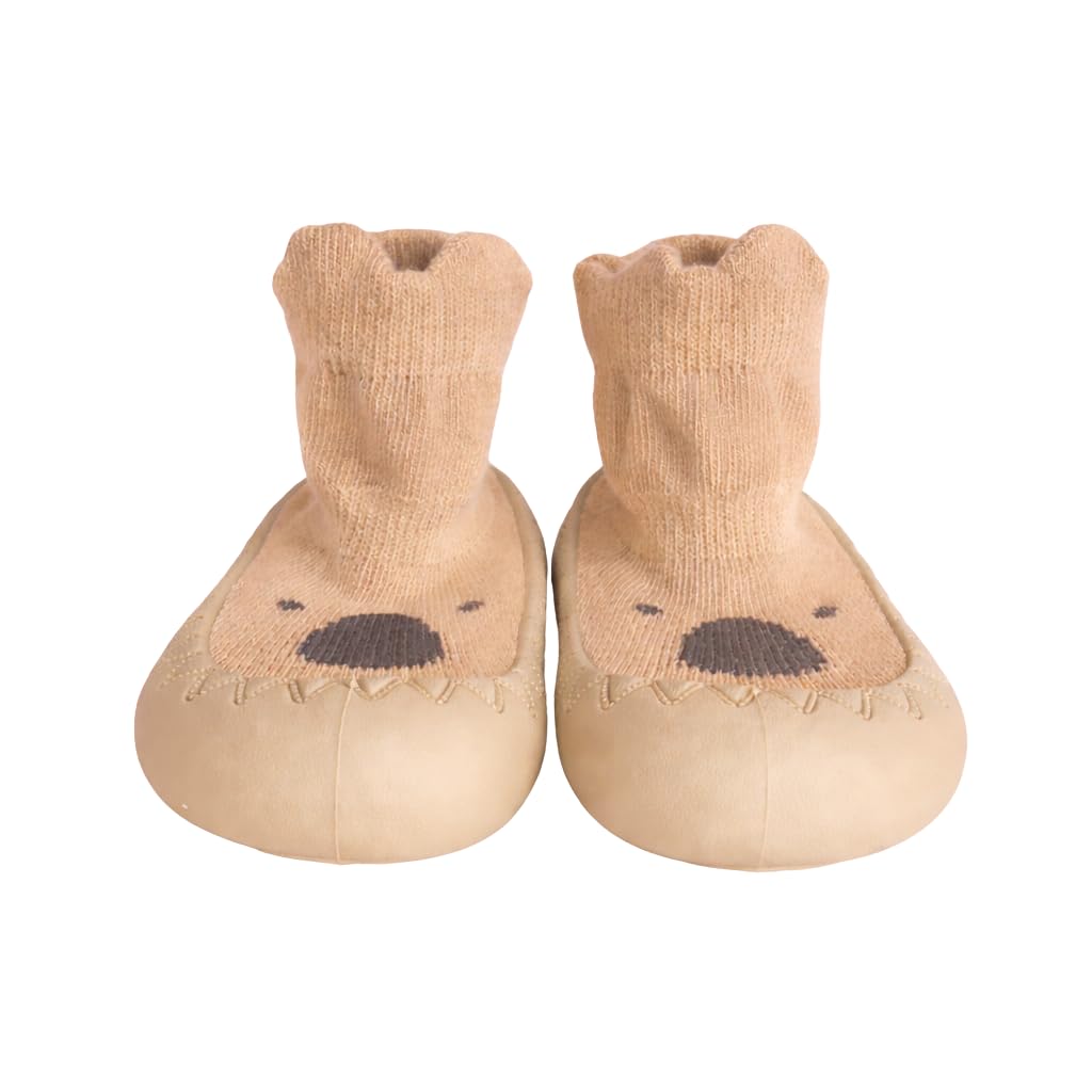 lil hugz First Steps Baby Sock Shoes, Dark Brown, 6-12 Months-picture-22