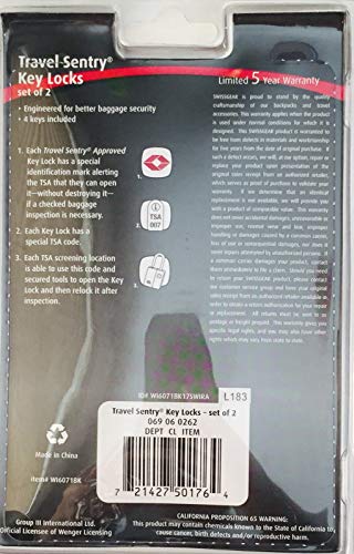 Swiss Gear Travel Key Locks & Luggage Tags - Set of 2 Each4