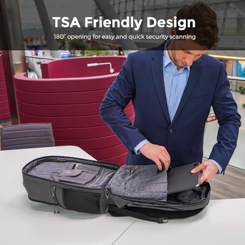 Image of Swissdigital Design TSA Business Laptop Backpack For Men,Travel Backpack With USB Charging Port,College Tech Backpacks With RFID Pockets Presents For Men Fits 15.6 Inch Computer Grey | J16BT-03