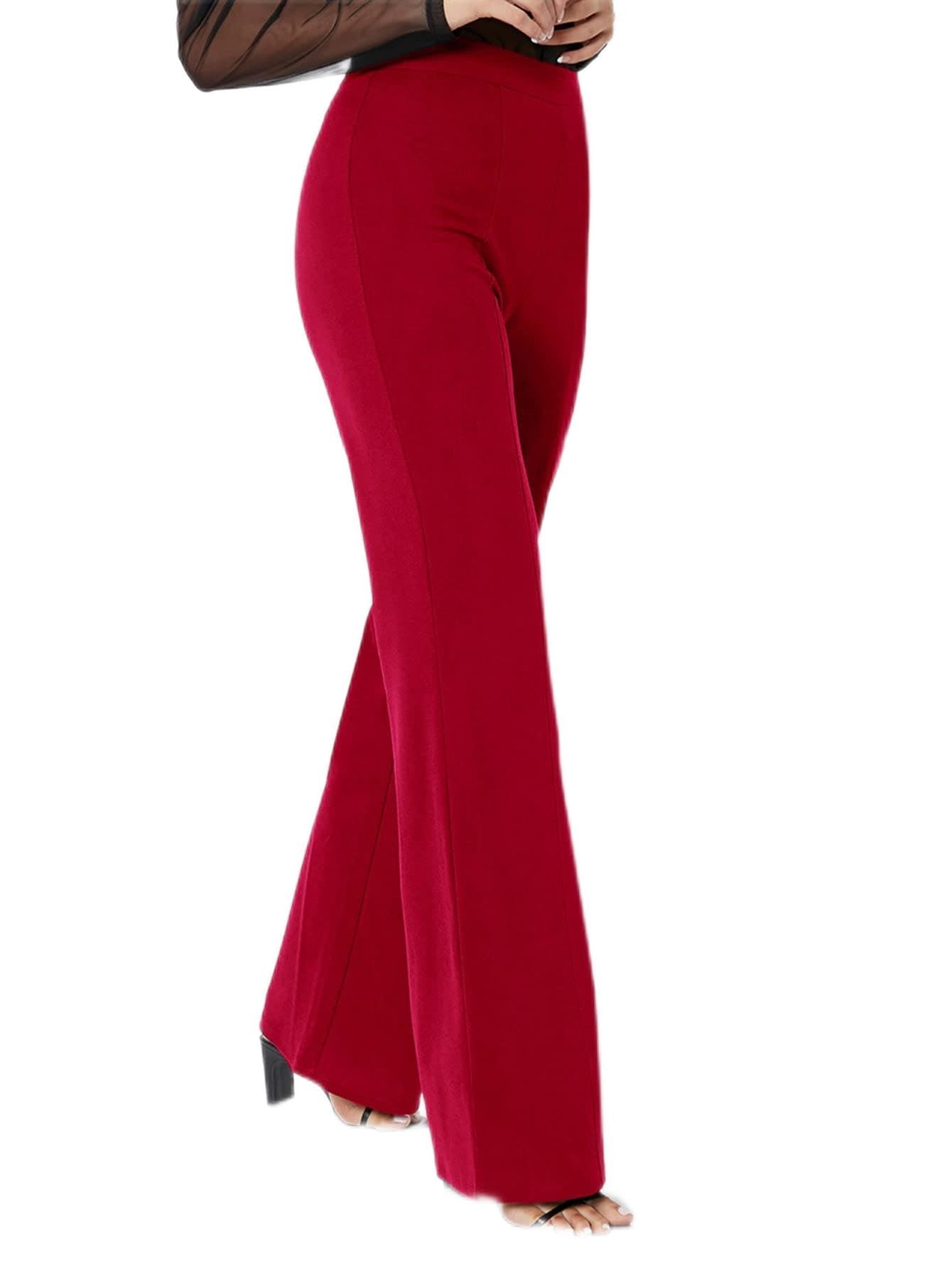 SEIBES Womens Pants Zipper Back Solid Palazzo Pants Pant for Women
