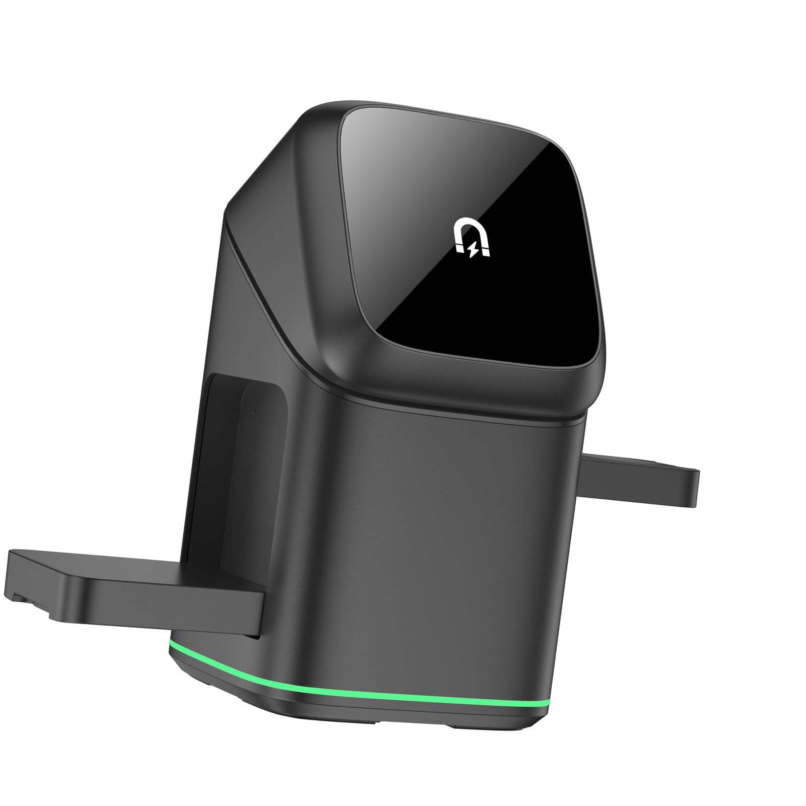 Stazione Magnetica Rotante in Metallo con Ricarica Veloce da 15 W per dispositivi Multipli Telefono Auricolare Smartwatch Metallo per Ufficio Veloce