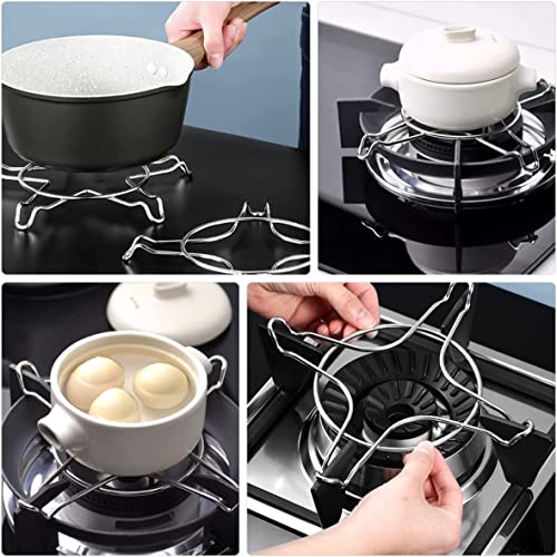 Universal-Gasherd-Unterstützung, Herd-Untersetzer, Herd-Pfannen-Unterstützung, Gasherd-Gestell, 3er-Set, rundes Dampfgarer-Gestell, Zubehör, Einmachgestell, Einmachgestell for Heißwasser-Einkocher, St – Bild 6