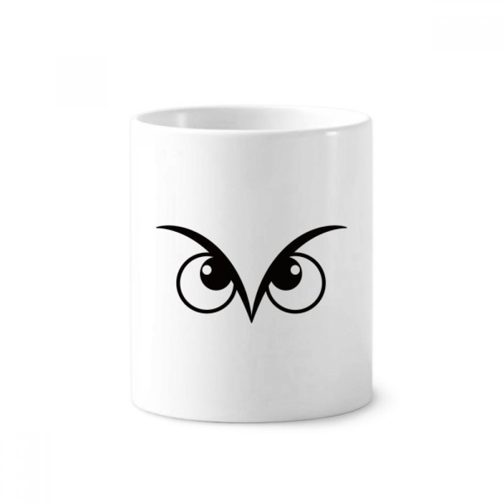 Porte-brosse à dents en céramique œil noir tasse blanche 350ml décorative - 3