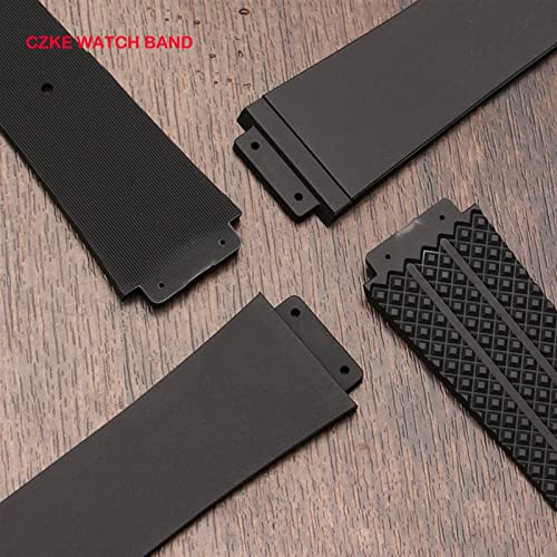 Bracelet montre noir silicone 25 19 mm rechange Big Bang