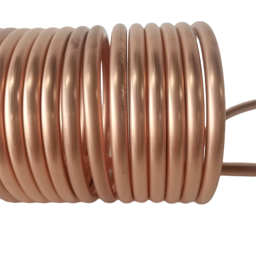 Tubo De Serpentín De Enfriamiento, Tubo De Serpentín De Enfriamiento De Enfriador De Mosto De Cobre Puro Súper Eficiente De Grado Alimenticio De 5/16" X 26 Pies For Elaboración De Cerveza Casera