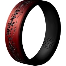 Knot Theory Christmas Silicone Ring for Men Women - Dual Layer Breathable Comfort Fit 6mm Bandwidth