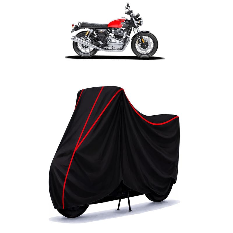 Image of Interceptor 650 Standard Water Resistant Bike Cover for All Motorcycles & Rain | Heavy Duty Taffeta Fabric | UV Protection, Dustproof, Scratchproof | All Weather Two Wheeler Cover with Elastic Bottom