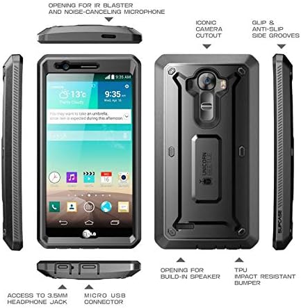 LG G4 Case, Slim Protection i-Blason Armorbox Dual Layer Hybrid Full-Body Protective Case with Front Cover and Built-in Screen Protector/Impact Resistant Bumpers Cover for LG G4 2015 Release Black