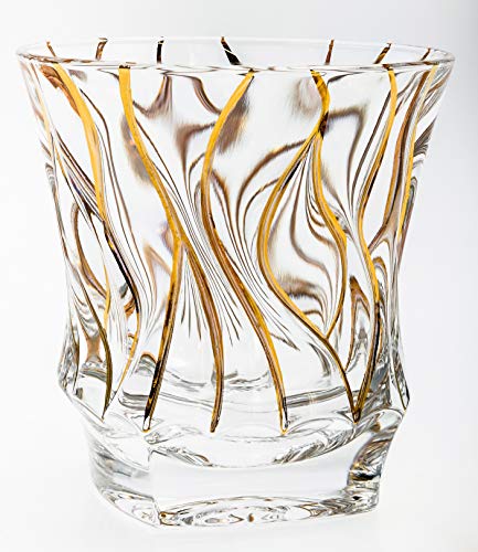 Set de 6 vasos cristal con líneas doradas 10 onzas miniatura 3