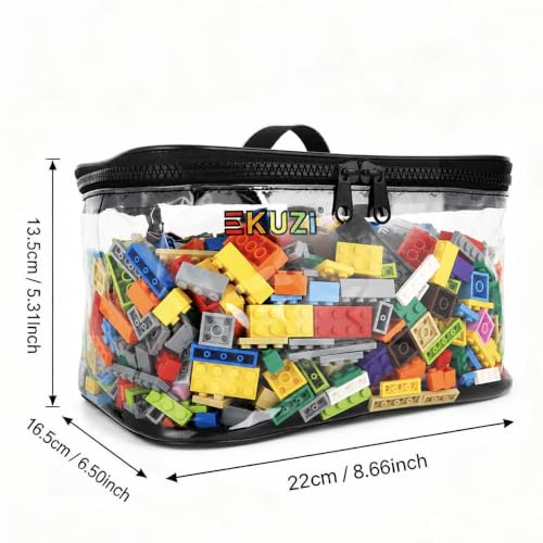 Image of Building Bricks Compatible with Lego Classic - 1000 Pieces Basic Bulk Building Blocks in Random Color - Mixed Shape