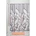 Produktbild iDesign Alice Duschvorhang | Badewanne Duschvorhang in 183,0 cm x 183,0 cm | tolles Duschvorhang Design mit Blumen und Schmetterlingen | Polyester grau/pastell