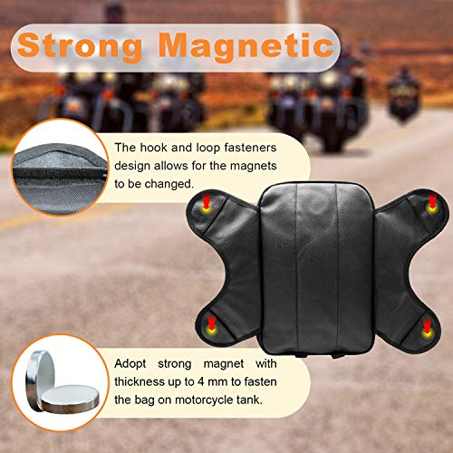 Dracarys Motorrad Tankrucksack - Oxford Sattel Schwarz Motorrad Tasche mit Größerem Fenster - Starke Magnetische Tasche für Honda Yamaha Suzuki Kawasaki Harley