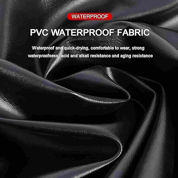 HoldOneLight Salopette da uomo in PVC impermeabile, per caccia e pesca, con cintura, leggere e traspiranti