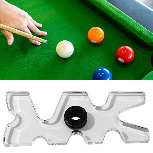 KIMISS Pont en Acrylique pour Queue de Billard – Support de Queue de Billard en Acrylique Transparent, Accessoire pour Têtes d'élan pour Club à Neuf Balles – Tête de Pont pour de